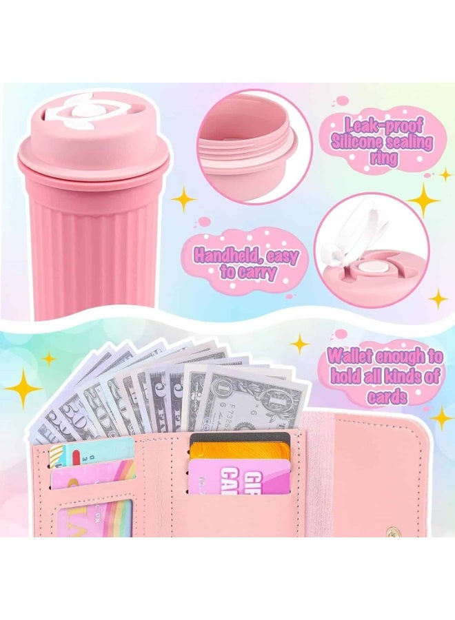 ميتوي بونتي اللعب محفظة للفتيات الصغيرات ، 32 قطعة طفل محفظة مع التظاهر ماكياج للأطفال ، ألعاب الأميرة تشمل حقيبة يد ، الهاتف ، ساعة اليد ، وشاح حريري الاطفال لعبة محفظة هدية عيد ميلاد للفتيات 3 4 5+ - Image 5